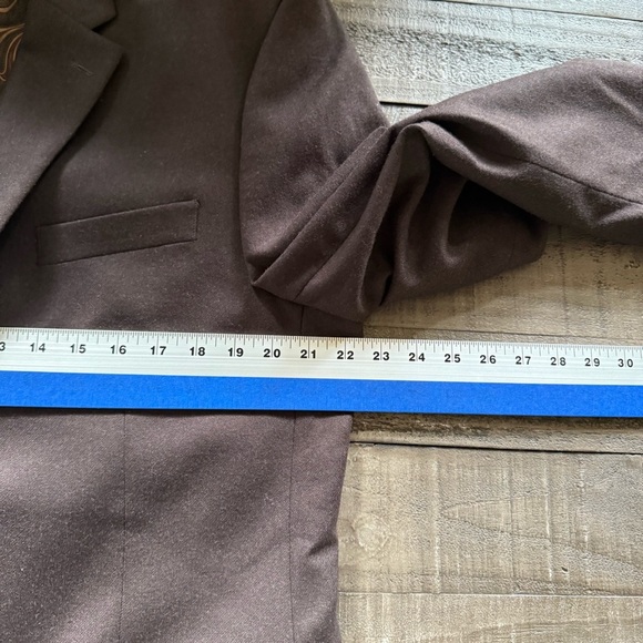 Lauren Ralph Lauren Men's Size 44L Long Wool Cashmere Sport Coat Blazer Brown - Picture 13 of 16